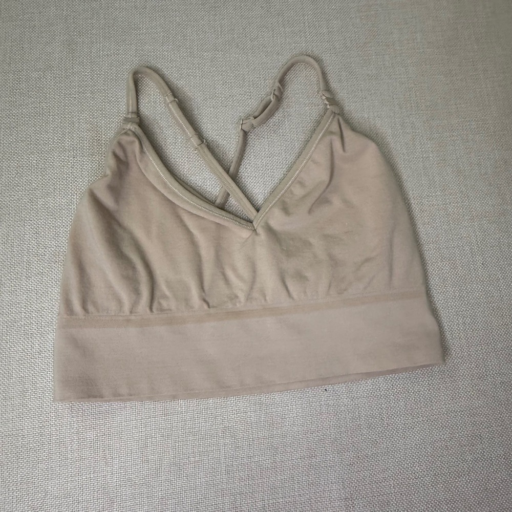 Jockey Girls Tan Cotton Modal Blend Adjustable Strap Bralette Size Large L/G/G